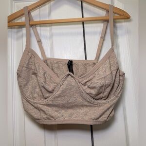 Out From Under by Urban Outfitters Bralette Size Large Heathered Oatmeal Bustier
